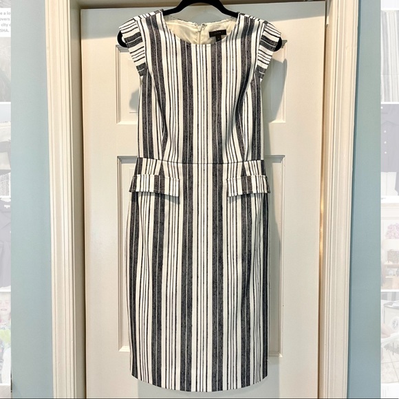 J. Crew Striped Tweed Sheath Dress - Picture 2 of 5